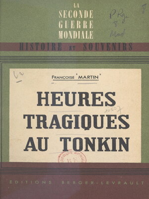 cover image of Heures tragiques au Tonkin